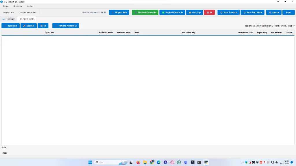 SGK E-Vizite takip ekranı